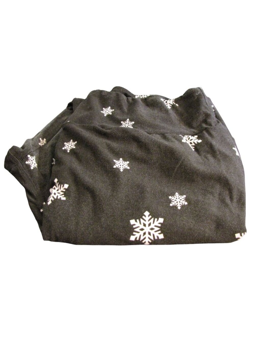 LuLaRoe TC2 Black White Snowflakes Leggings Winter Holiday